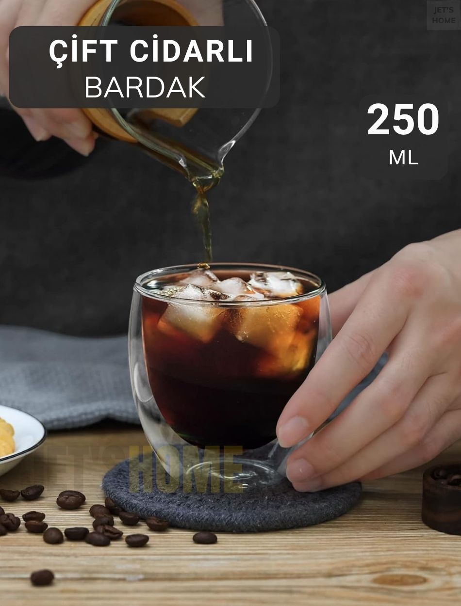 250%20ml%20Çift%20Cidarlı%20Bardak%20El%20Yakmaz%20Bardak%20Kahve%20Bardağı%20Magnolya%20Bardağı