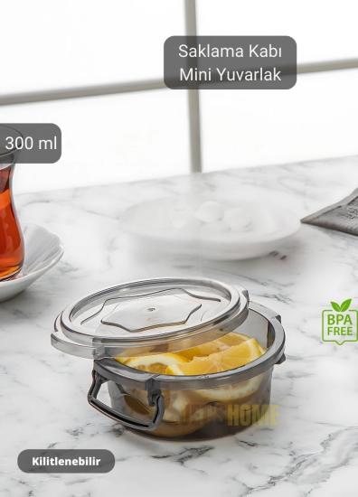 Yuvarlak Saklama Kabı Mini Erzak Kabı 300 ml